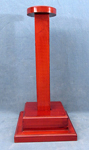 Mango wood helmet stand - square base