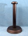 Mango wood helmet stand - round base