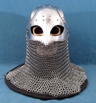 Gjermundbu helm with maille drape