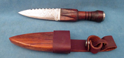 Damascus rosewood sgian