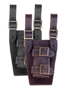 Four-buckle frog - black / brown